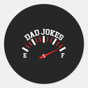 Shirt Dad Jokes Full Meter Funny Father’s Day Gift Classic Round Sticker