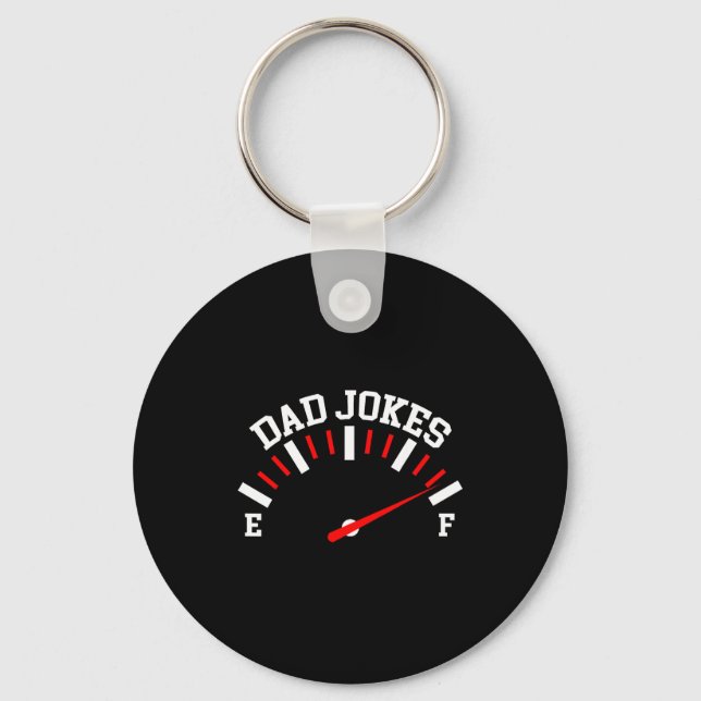 Shirt Dad Jokes Full Meter Funny Father’s Day Gift Keychain (Front)