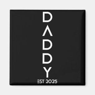 Shirt Daddy Est 2025 New Dad Baby Reveal Gift Tee  Magnet