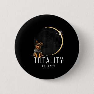 Shirt Dog Total Solar Eclipse Totality 2 Inch Round Button