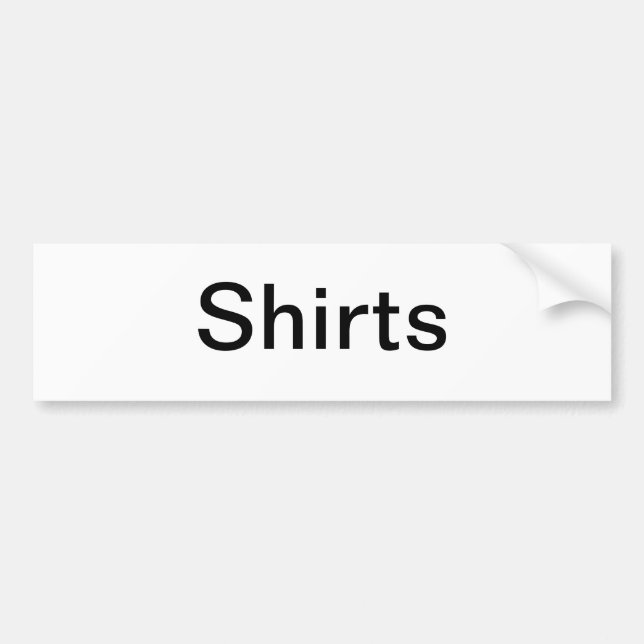 Shirt Drawer Label/ Bumper Sticker (Front)
