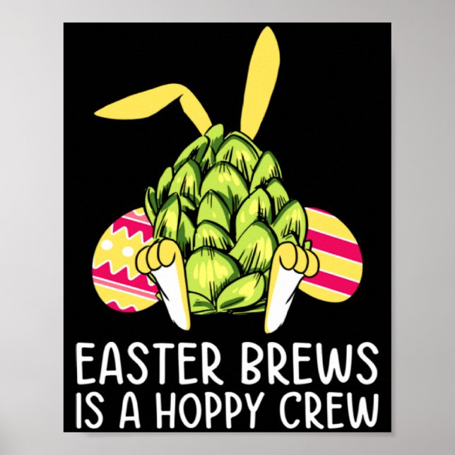 Shirt Easter Bunny Beer Drinking Rabbit Poster (Front)