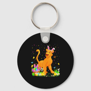 Shirt Easter Cougar Bunny Egg Hunting Keychain