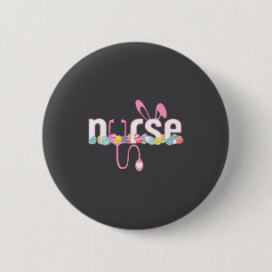 Shirt Easter Day Nurse Rn Icu 2 Inch Round Button