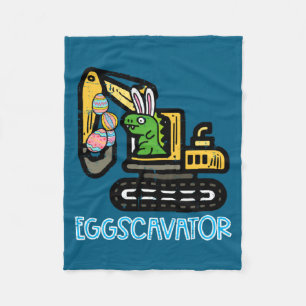 Shirt Easter Excavator Eggscavator Construction To Fleece Blanket