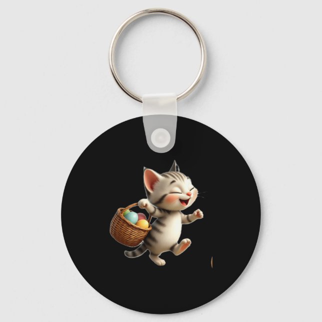 Shirt Easter Kitty Keychain (Front)