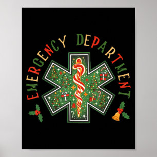 Shirt Emergency Department Christmas Emergency Roo Poster