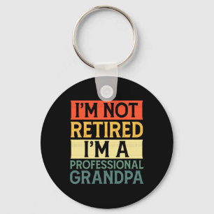 Shirt For Men Funny Fathers Day Retired Grandpa 1 Keychain