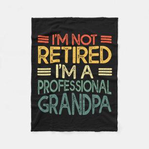 Shirt For Men Funny Fathers Day Retired Grandpa 2  Fleece Blanket