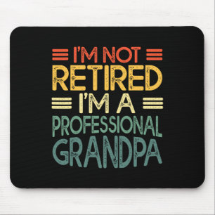 Shirt For Men Funny Fathers Day Retired Grandpa 2  Mouse Pad