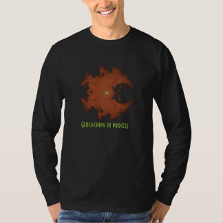 shirt geocaching in process for geocacher