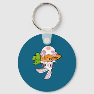 Shirt Hello Easter Reverse Bunny Retro Keychain