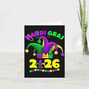 Shirt Kids Mardi Gras Jester Outfit Card