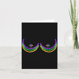 Shirt Mardi Gras Funny Beads S Outline Costume Hum Card