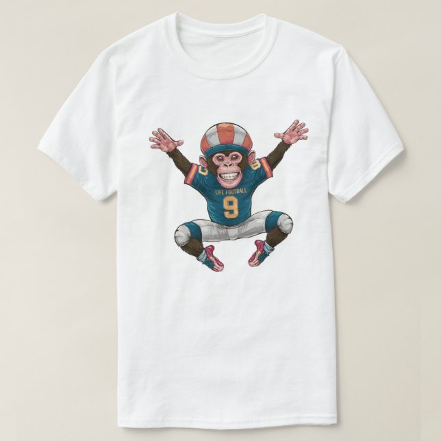 shirt mokey life footballe (Design Front)