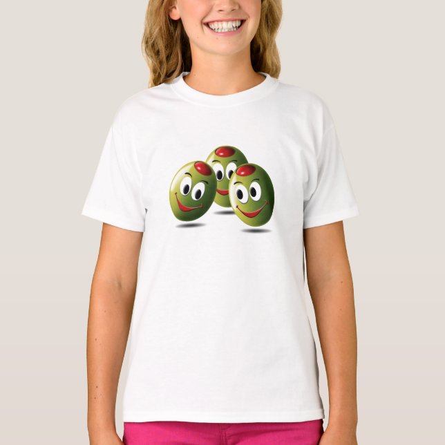 Shirt Olives filled with smile (Front)