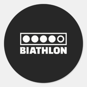 Shirt Planet Womens Biathlon T Shirt Classic Round Sticker
