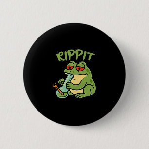 Shirt Rippit Stoner Frog Smoking Stoner 2 Inch Round Button