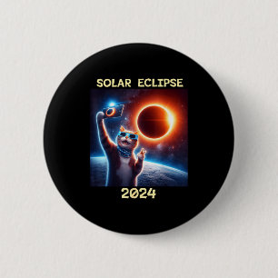 Shirt Solar Eclipse Cat 2 Inch Round Button