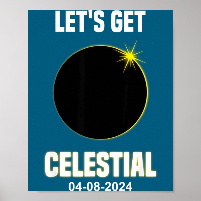 Shirt Solar Eclipse Celestial Total Solar Poster (Front)