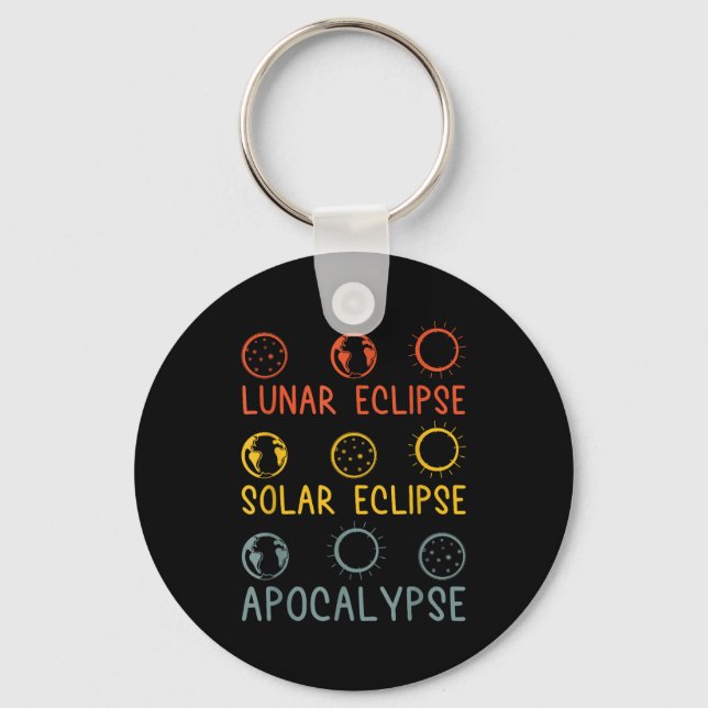 Shirt Solar Lunar Eclipse Apocalypse Celestial Keychain (Front)