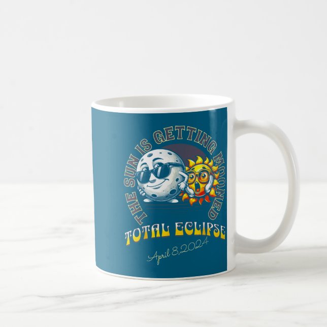 Shirt Sun Getting Mooned Solar Eclipse Coffee Mug (Right)