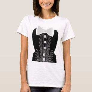 Shirt T-shirts Cute Formal Bow tie