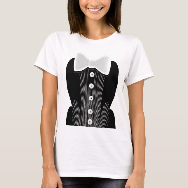 Shirt T-shirts Cute Formal Bow tie (Front)