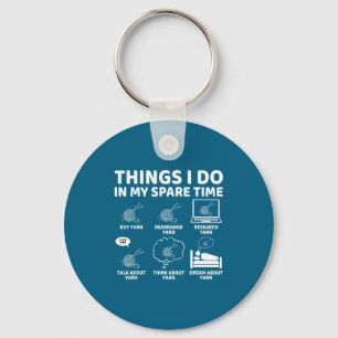 Shirt Things Spare Time Crochet Crocheting Keychain