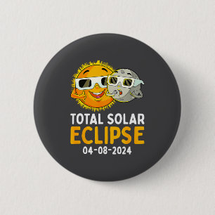 Shirt Total Solar Eclipse April 8 2 Inch Round Button