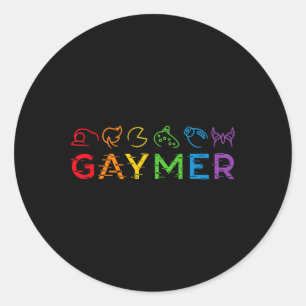 Shirt Video Game Lgbt Heartbeat Gamer Pride Month Classic Round Sticker