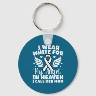 Shirt White Angel Heaven Lung Cancer Keychain