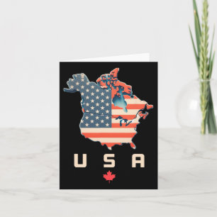 Shirt With Canada And Usa Map - Annex America’s 51 Card