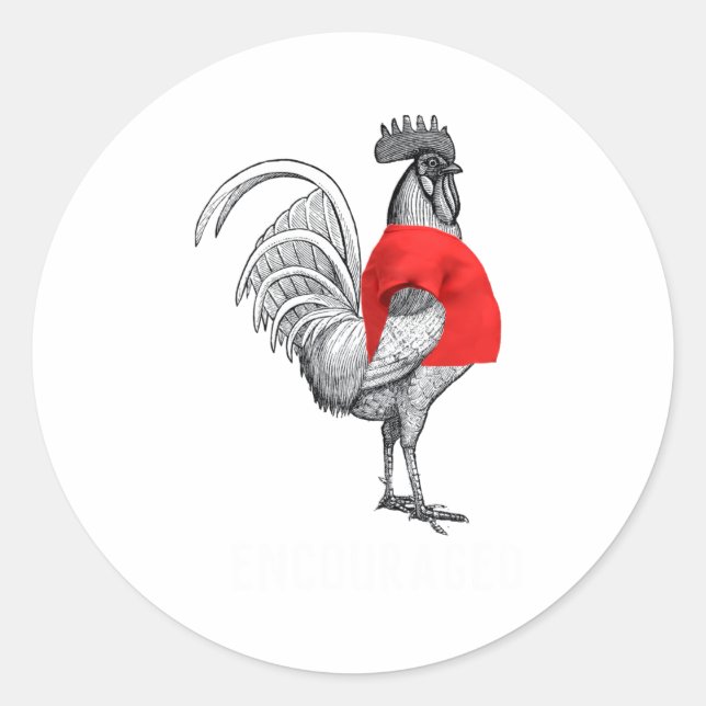 Shirting Encouraged White Text Funny  Classic Round Sticker (Front)