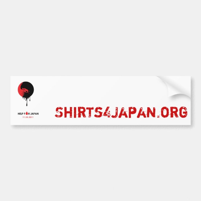 Shirts4Japan Bumper Sticker (Front)