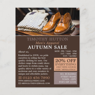 Shirts and Shoes, Men's Clothing Store Advertising Flyer