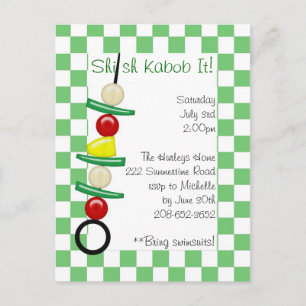 Shish Kabob It invitation Postcard