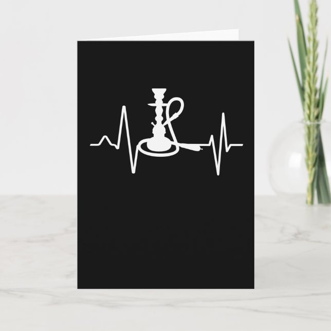 Shisha Hookah Heartbeat Heart Rate EKG Lounge Card (Front)