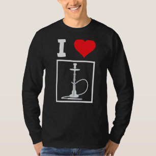 Shisha Hookah Steam Heart Tobacco T-Shirt