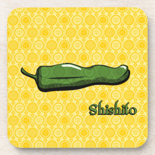 Shishito Chili Pepper Plastic Coaster
