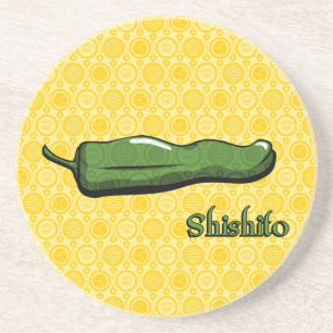 Shishito Chili Pepper Sandstone Coaster