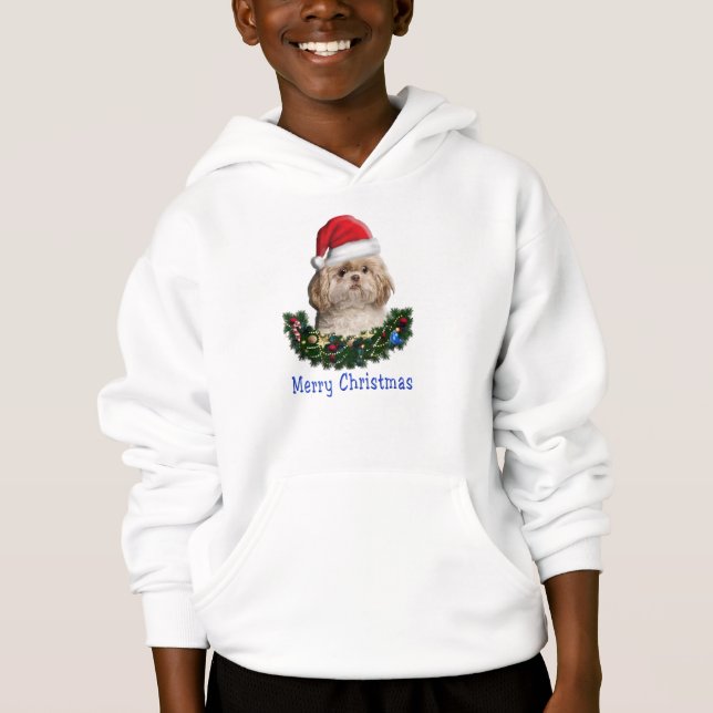 Shitzu christmas t-shirts (Front)