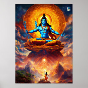 Shiv God Print, Value Poster Papier