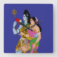Shiv Parvati Wall Clock