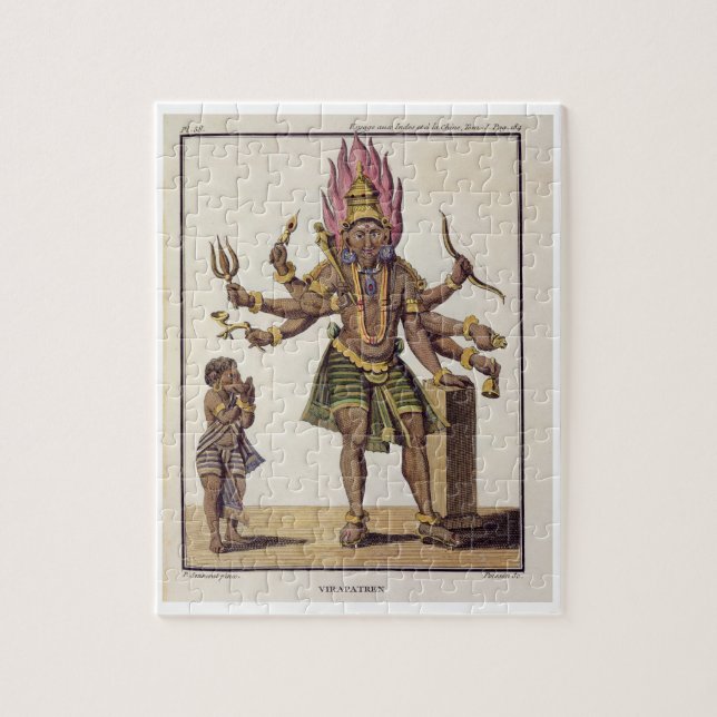 Shiva as Virapatren, Lord with the ill-formed Evil Jigsaw Puzzle (Vertical)
