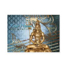 Shiva Blue Damask - Business-, Profile Card