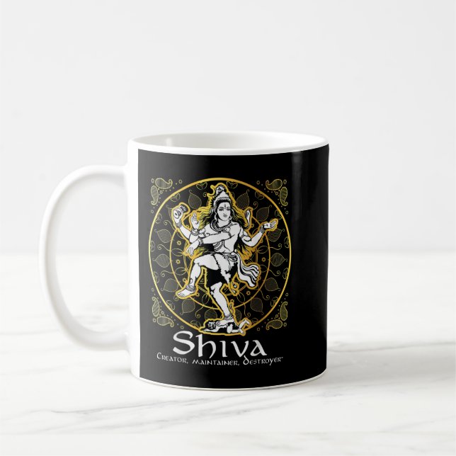 Shiva 'Creator, Maintainer, Destroyer' Hindu Gods  Coffee Mug (Left)