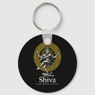 Shiva Creator Preserver Destroyer Nataraja Hindu V Keychain