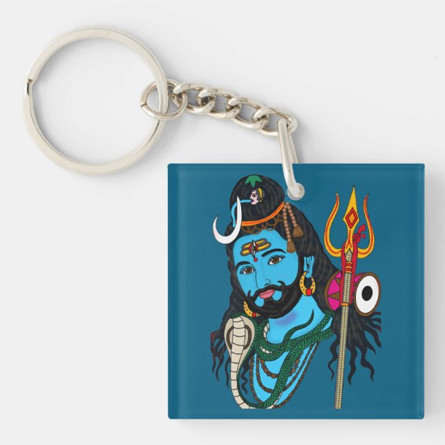 Shiva Face Keychain (Front)