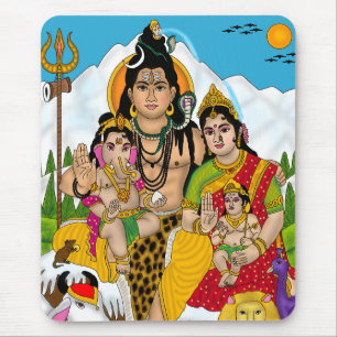 Shiva Family Mouse Pad